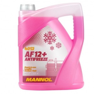 Охлаждающая жидкость КРАСНАЯ MANNOL AF12+ Antifreeze -40°C 5L, тосол MN4012