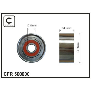 Ohjainrulla, moniurahihna CAFFARO 500000