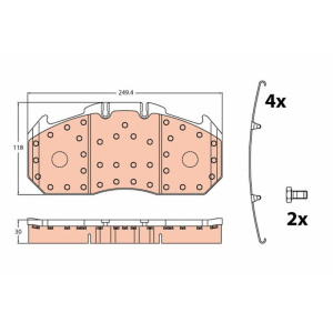 Brake Pad Set, disc brake TRW GDB5086