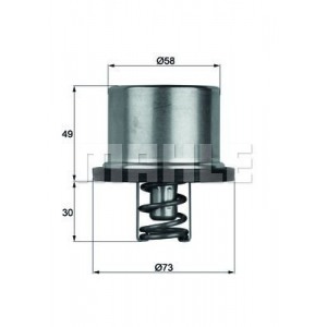 Thermostat, coolant BEHR THD 1 86