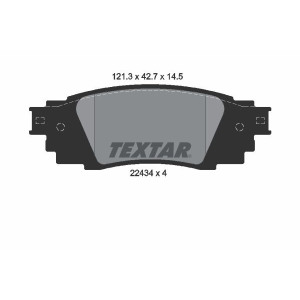 Комплект тормозных колодок, дисковый тормоз TEXTAR 2243401