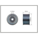 Deflection/Guide Pulley, V-ribbed belt CAFFARO 500416