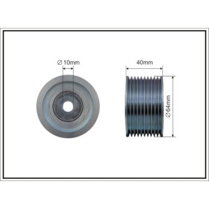 Deflection/Guide Pulley, V-ribbed belt CAFFARO 500416