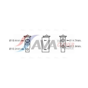 Paisuntaventtiili, ilmastointilaite AVA QUALITY COOLING DN1389