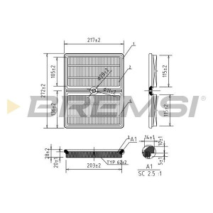 Воздушный фильтр BREMSI FA0553