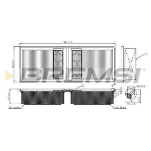 Воздушный фильтр BREMSI FA0554
