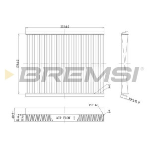 Filter,salongiõhk BREMSI FC0091