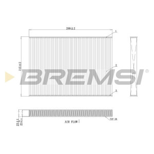 Фильтр, воздух во внутренном пространстве BREMSI FC0412C