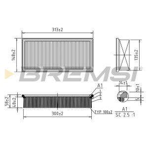 Air Filter BREMSI FA1369