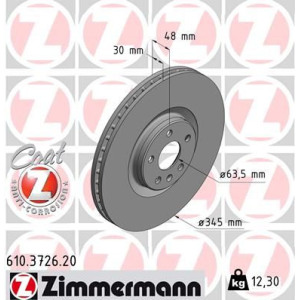 Тормозной диск ZIMMERMANN 610.3726.20