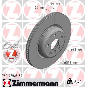 Тормозной диск ZIMMERMANN 150.2946.32