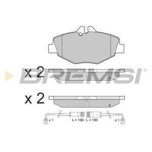 Piduriklotsi komplekt,ketaspidur BREMSI BP3020