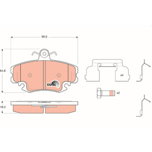 Brake Pad Set, disc brake TRW GDB1634