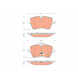 Brake Pad Set, disc brake TRW GDB1712