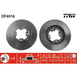 Тормозной диск TRW DF4016