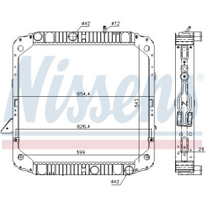 Radiator, engine cooling NISSENS 62743