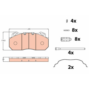 Brake Pad Set, disc brake TRW GDB5019