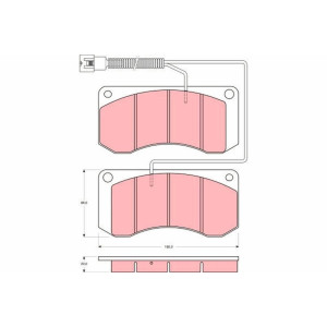 Brake Pad Set, disc brake TRW GDB5052