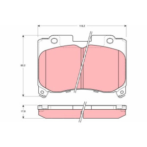 Brake Pad Set, disc brake TRW GDB3106