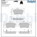 Brake Pad Set, disc parking brake DELPHI LP2295