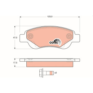 Brake Pad Set, disc brake TRW GDB1633