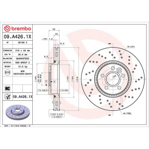 Тормозной диск BREMBO 09.A426.1X