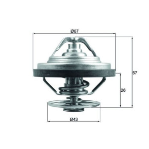 Thermostat, coolant MAHLE TX 158 79
