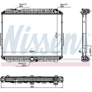 Radiator, engine cooling NISSENS 6270030