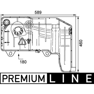 Expansion Tank, coolant MAHLE CRT 55 000P