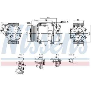 Compressor, air conditioning NISSENS 890945