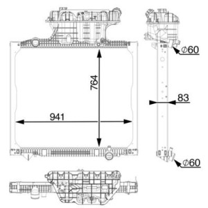 Радиатор, охлаждение двигателя MAHLE CR 2336 000P