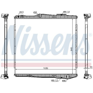 Radiator, engine cooling NISSENS 672900