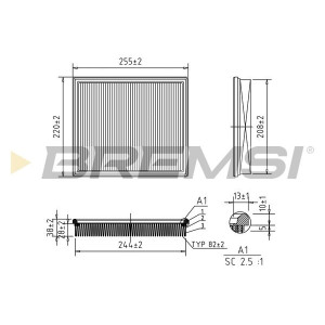 Air Filter BREMSI FA1385