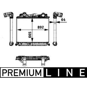 Kompressoriõhu radiaator MAHLE CI 119 000P