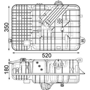 Expansion Tank, coolant MAHLE CRT 236 000P