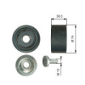 Deflection/Guide Pulley, V-ribbed belt GATES T36285