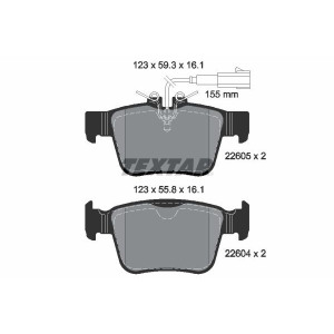 Brake Pad Set, disc brake TEXTAR 2260501