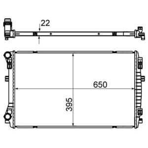 Radiaator,mootorijahutus MAHLE CR 2054 000S