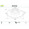 Brake Disc VALEO 672735
