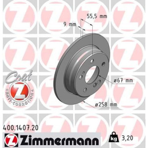 Тормозной диск ZIMMERMANN 400.1407.20
