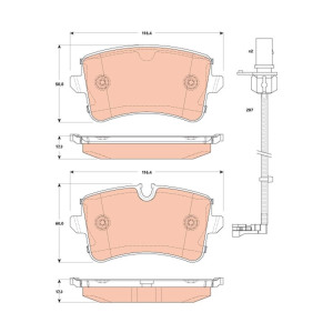 Brake Pad Set, disc brake TRW GDB1866