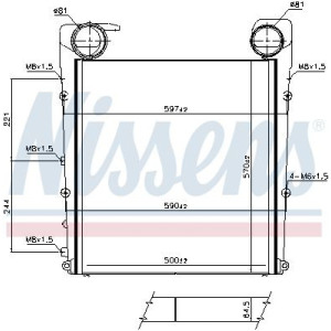 Charge Air Cooler NISSENS 961552