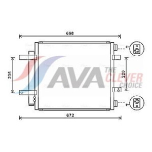 Condenser, air conditioning AVA QUALITY COOLING JR5053D