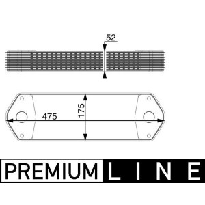 Oil Cooler, engine oil MAHLE CLC 11 000P