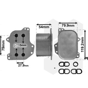 Õliradiaator,mootoriõli VAN WEZEL 03013701