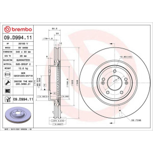 Тормозной диск BREMBO 09.D994.11