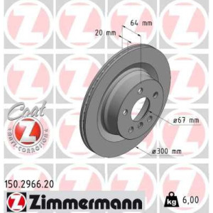 Тормозной диск ZIMMERMANN 150.2966.20