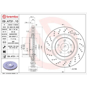 Тормозной диск BREMBO 09.A731.11