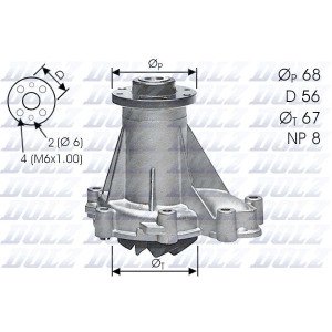 Water Pump, engine cooling DOLZ M176