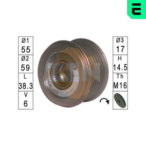 Alternator Freewheel Clutch ERA ZN5593
